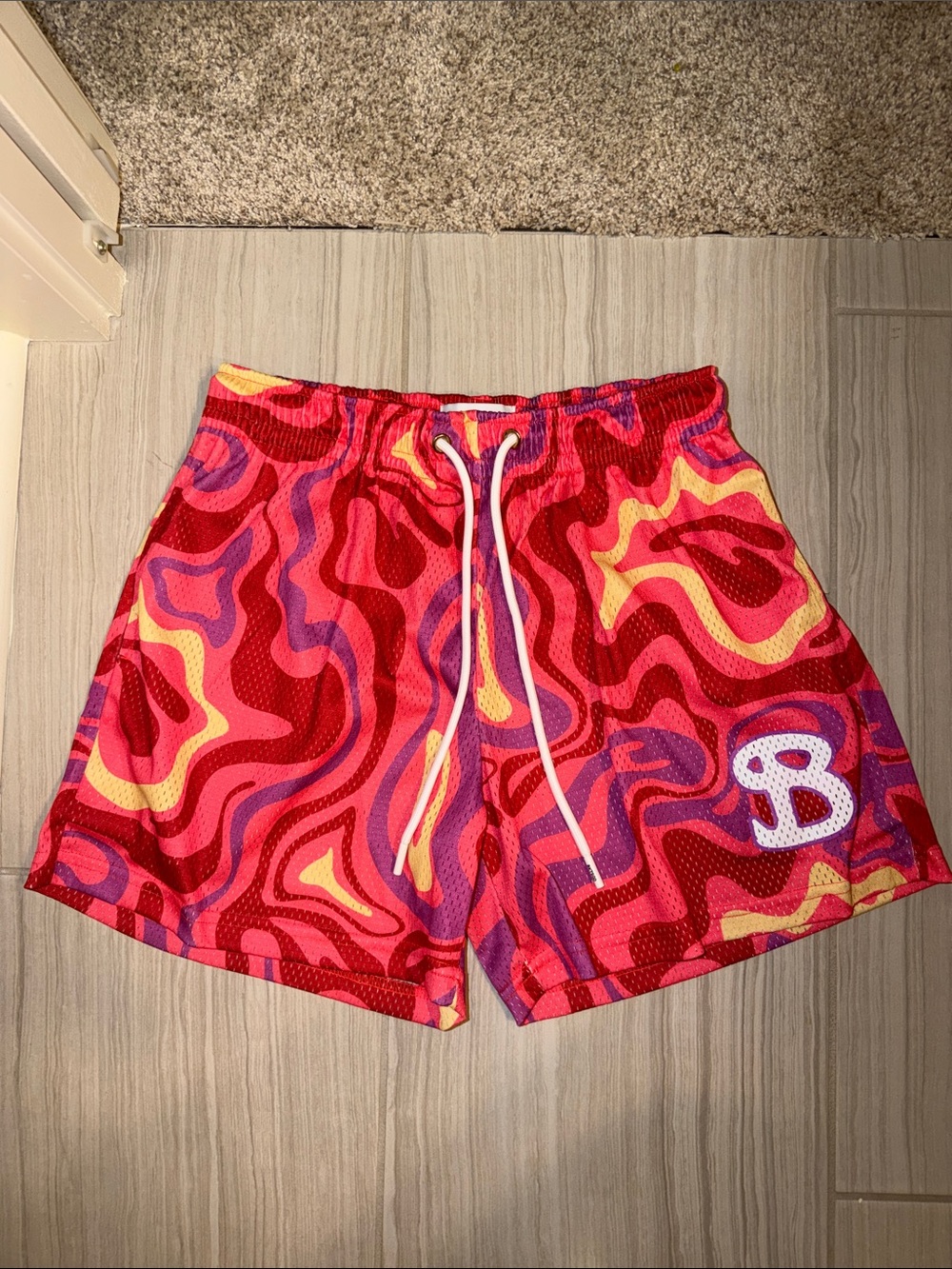 Bucketsquad Swirl Basketball Shorts Size S- multicolor